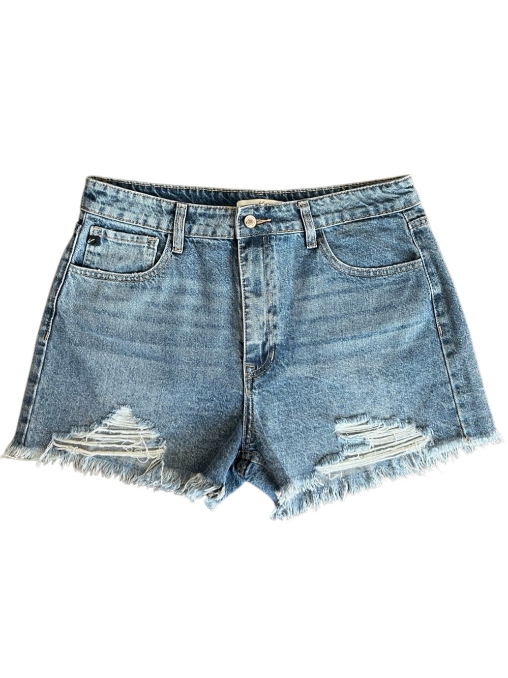 KanCan high rise Distressed Denim Jean Shorts Size 30
